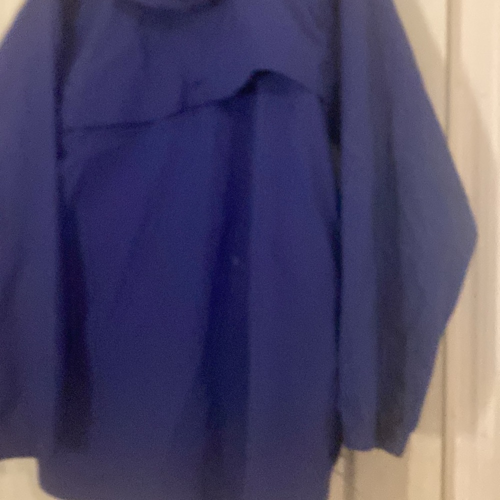 Vtg Helly Hansen Full Zip/Button Rain Jacket Blue… - image 7